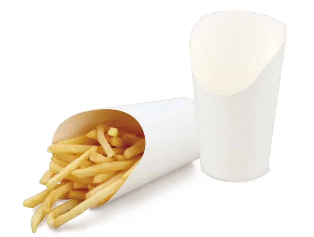 White Cardboard Open Wrap Cup, 4 Sizes