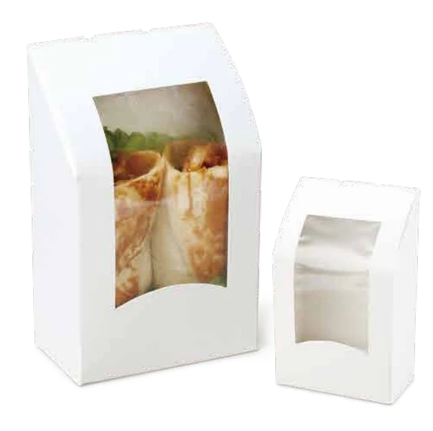 Sandwich Wrap Box with PLA Window, 2 Sizes