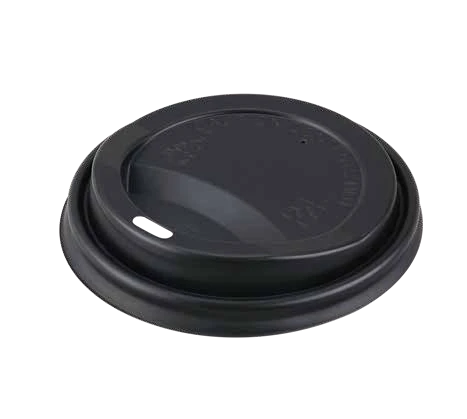 Black Coffee Cup Lids – PLA, 4 Sizes