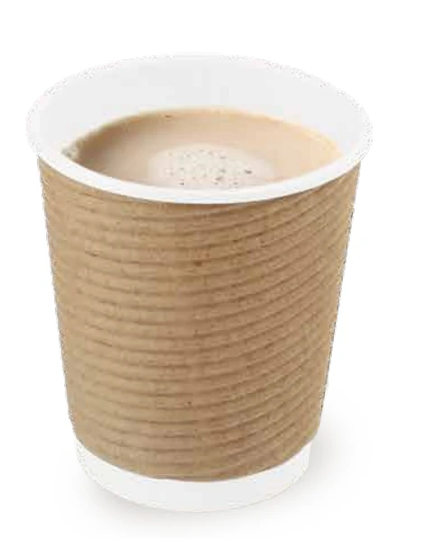 Ripple Wall Paper Cup – Natural Kraft Horizon Style